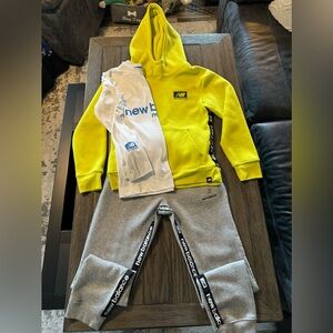 Boys Medium (10/12) 3 piece New Balance sweatshirt outfit